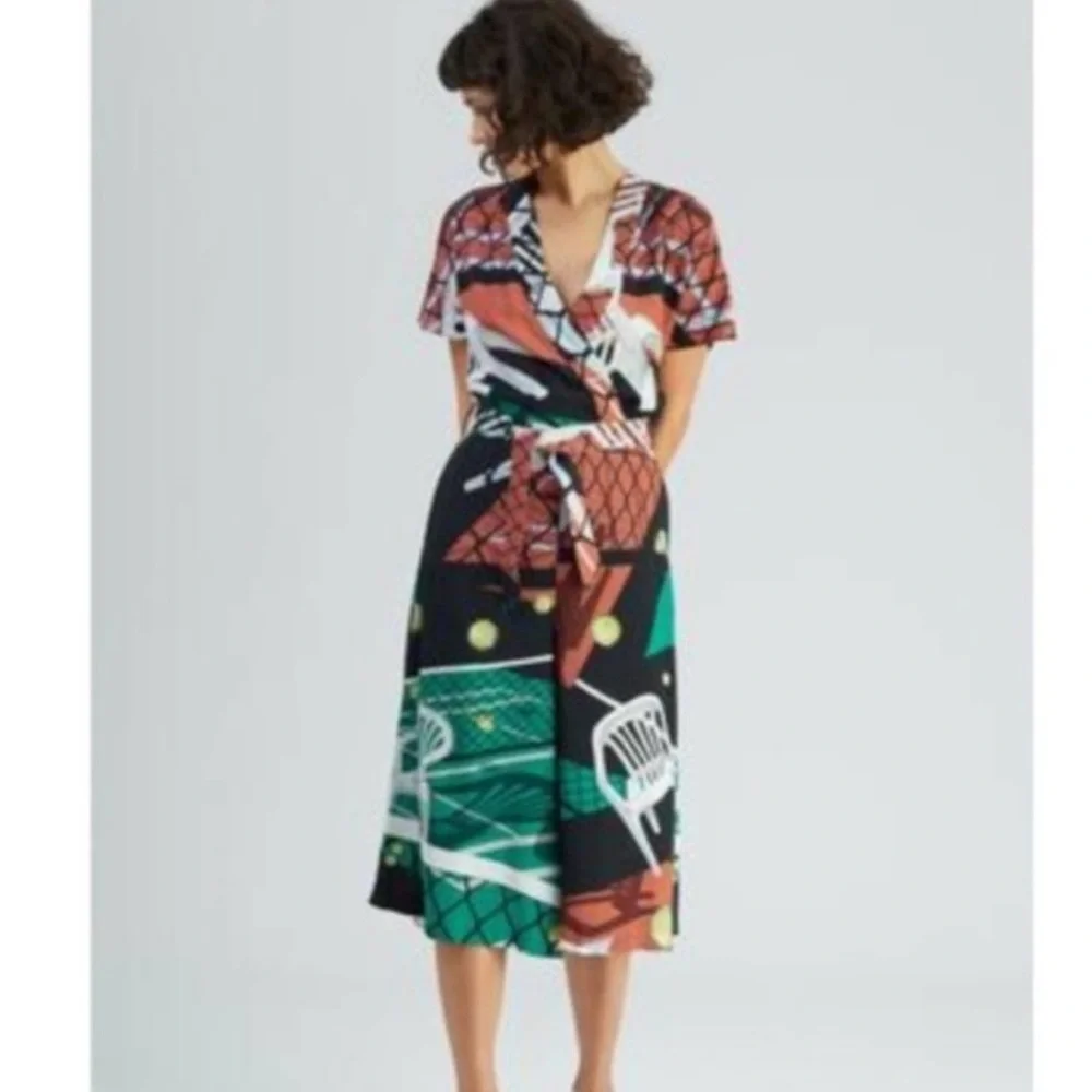 Tomcsanyi Budapest Court Print Kimono Jumpsuit Medium - Picture 4 of 10